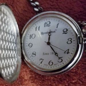 Remington pocket watch with chain